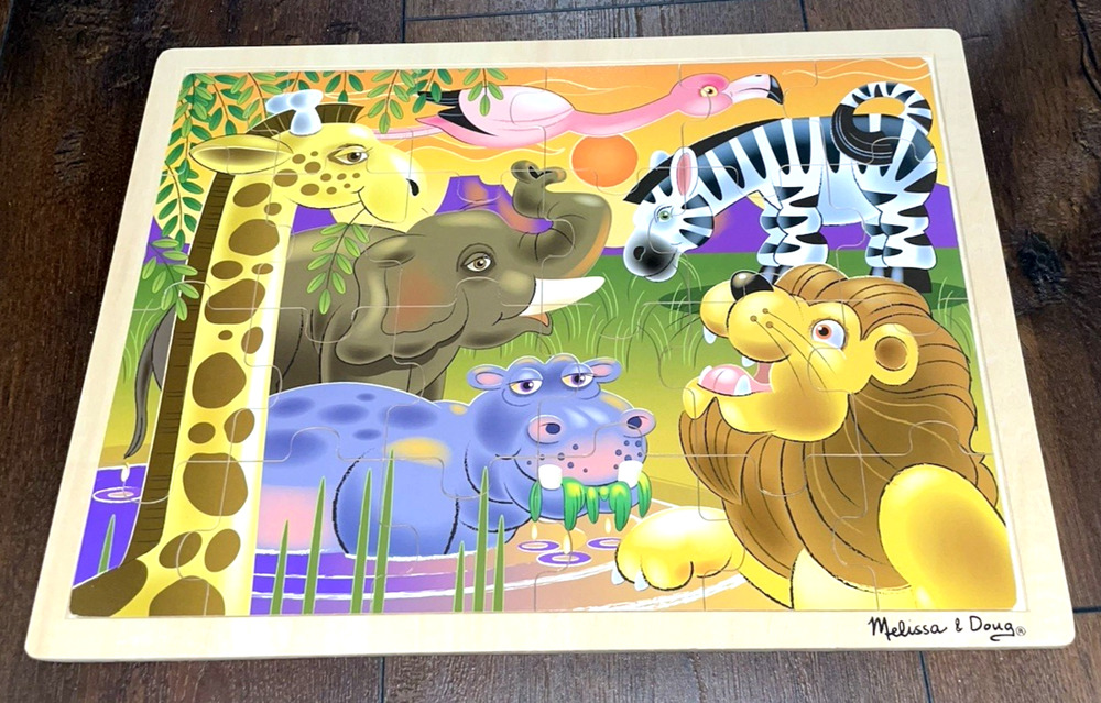 Melissa & Doug 24 Piece Wooden tray Puzzle Safari